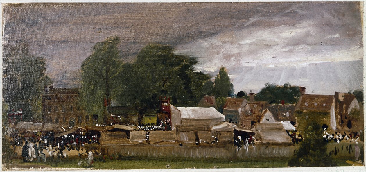 Egy falusi vásár, valószínűleg East Bergholtban (olaj, vászon alkotó: John Constable