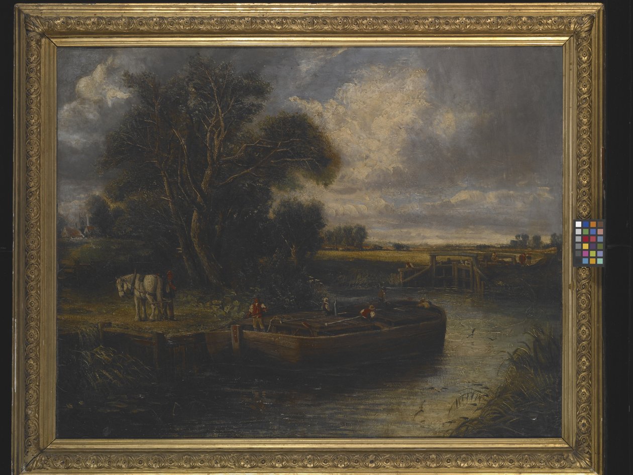 Barge On The Canal (olaj, vászon) alkotó: John Constable