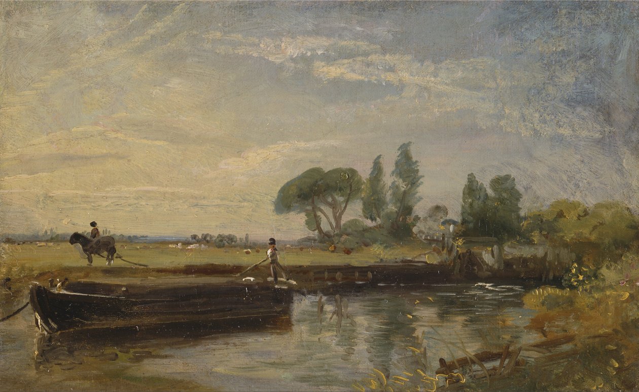 Bárka a flatfordi zsilip alatt alkotó: John Constable
