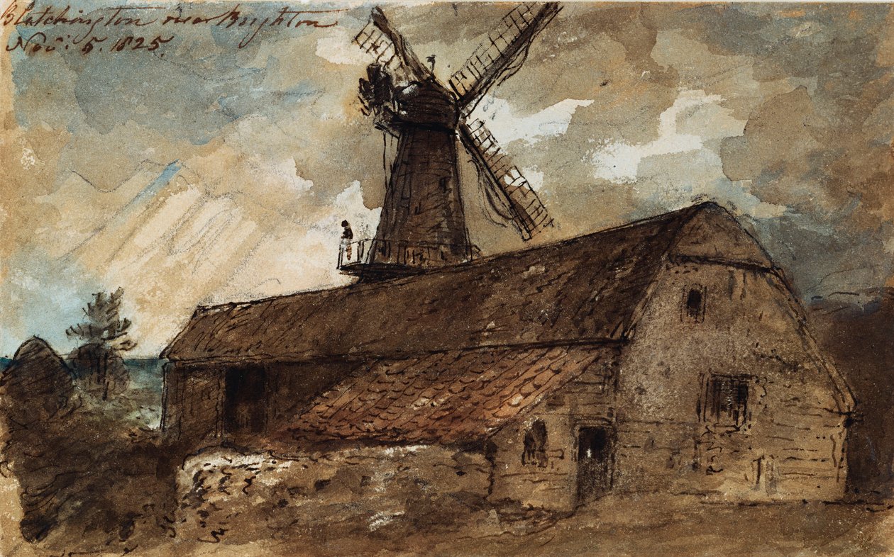 Blatchington malom Brighton közelében, 1825 alkotó: John Constable