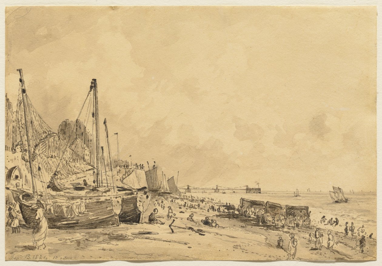 Brighton Beach, Keletre nézve, 1824 alkotó: John Constable