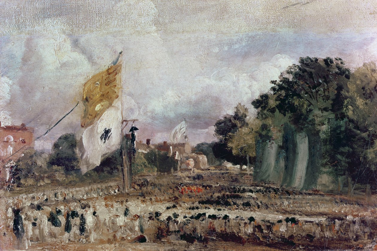 Az 1814-es általános béke megünneplése East Bergholtban, 1814 alkotó: John Constable
