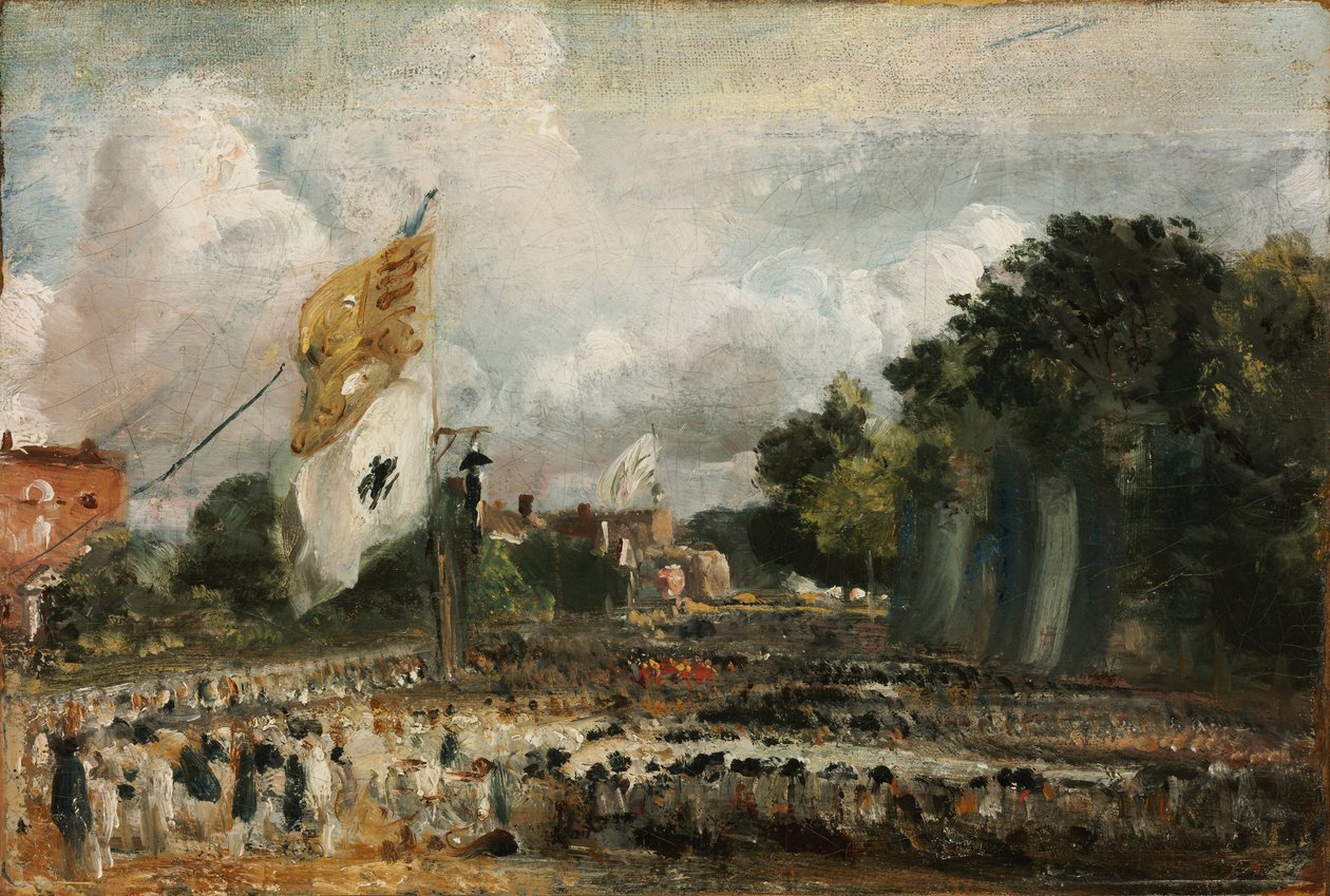 Az 1814-es általános béke megünneplése East Bergholtban, 1814 alkotó: John Constable