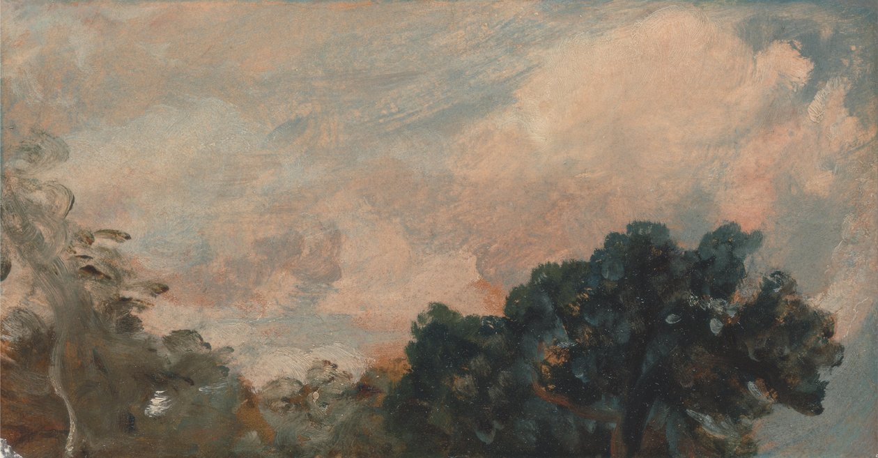 Felhő tanulmány fákkal alkotó: John Constable