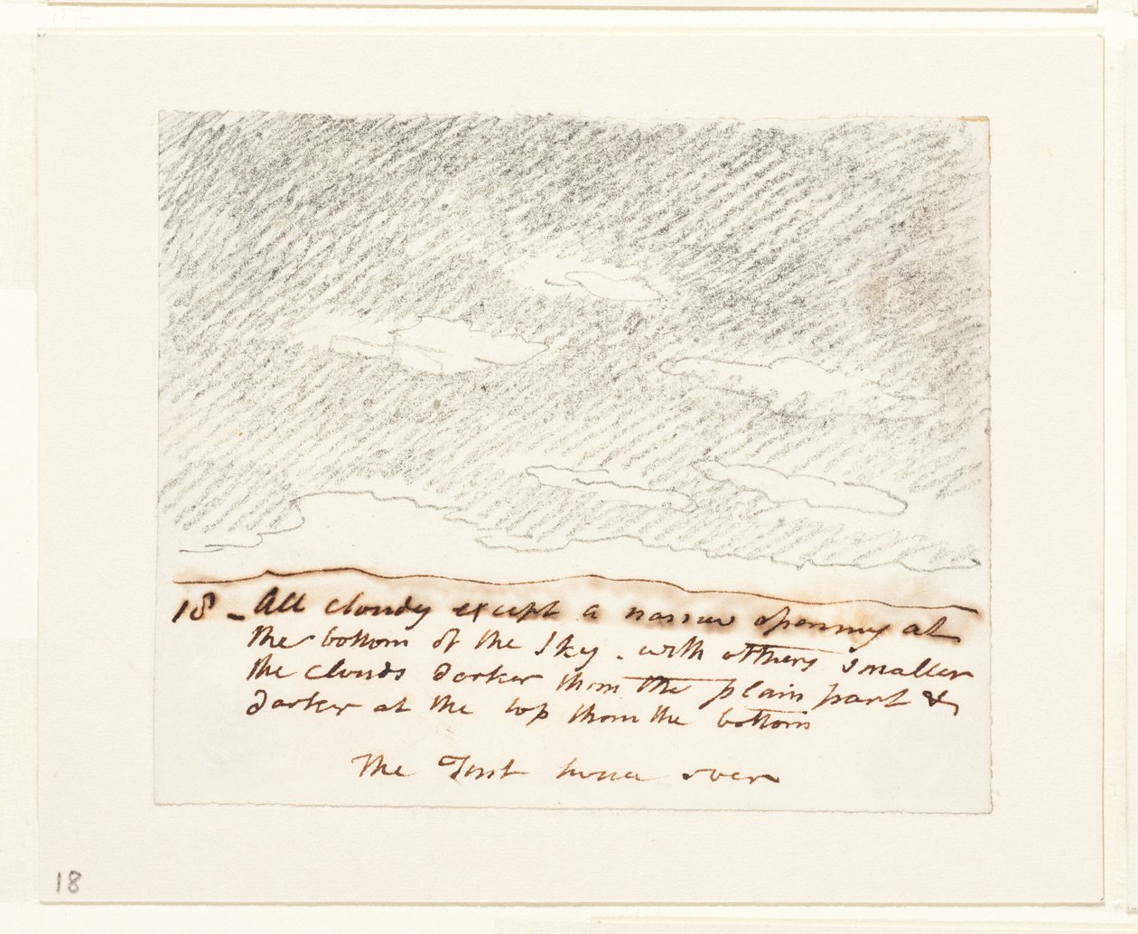Felhő tanulmány (Alexander Cozens "Engravings of Skies" című műve után), 1822-23 körül (grafit, papír) alkotó: John Constable