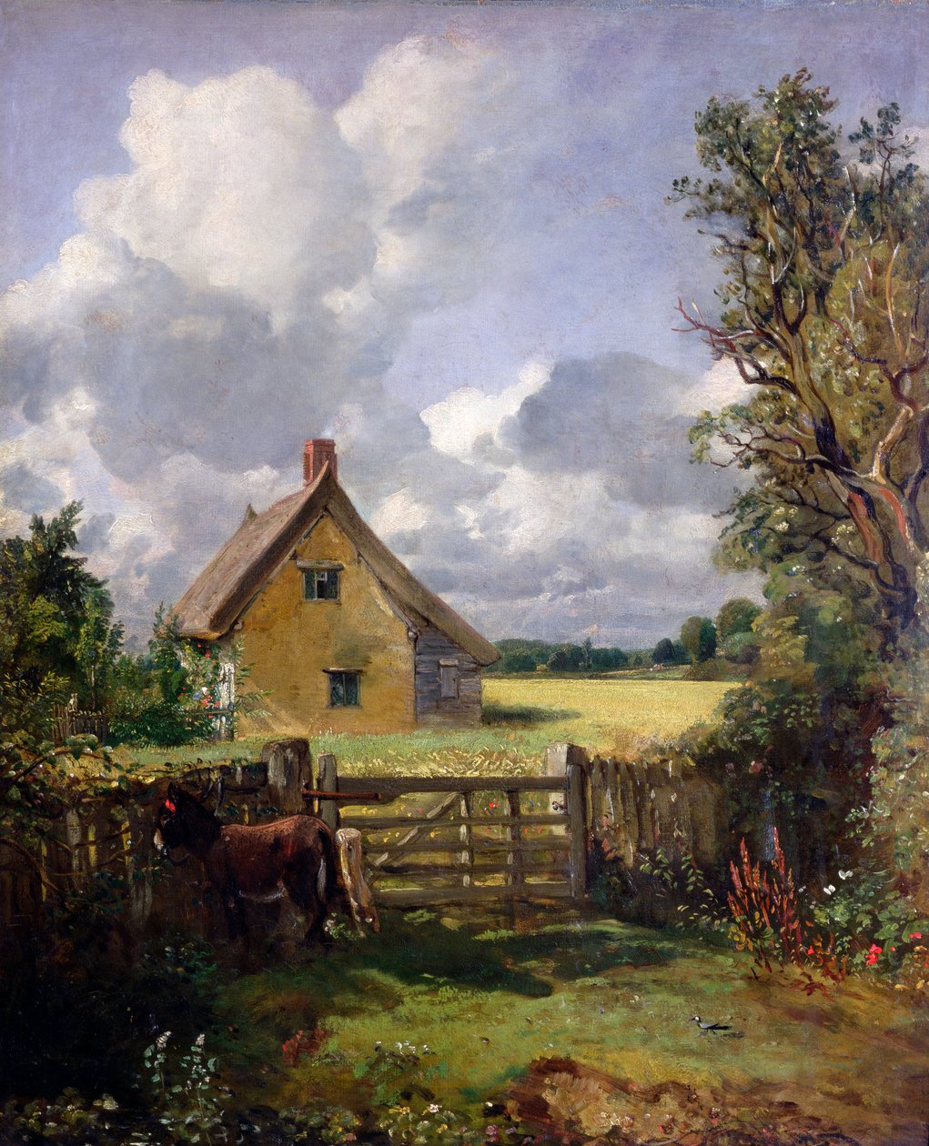 "Víkendház kukoricásban", 1833 alkotó: John Constable