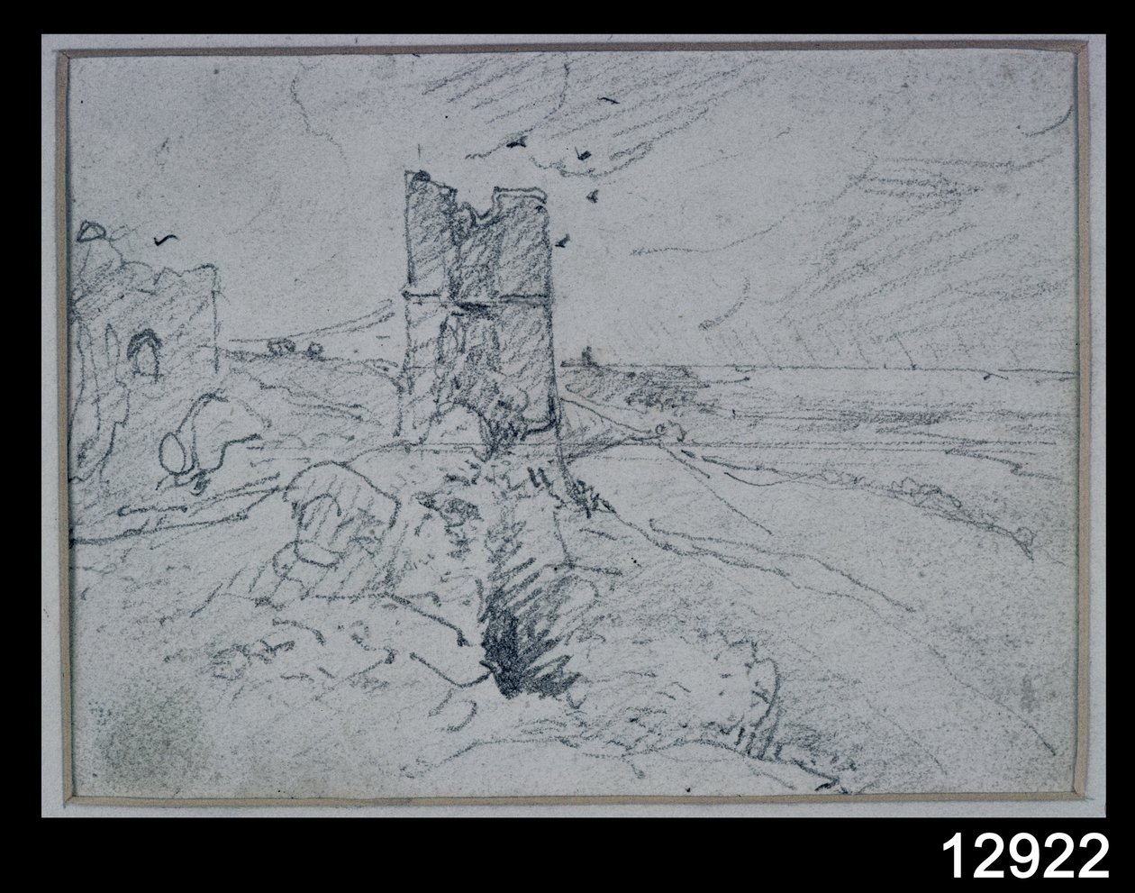 Víkendházak egy magas parton, 1834 alkotó: John Constable