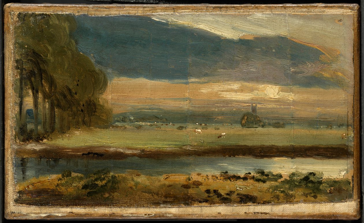 A dedhami templom Flatford felől alkotó: John Constable
