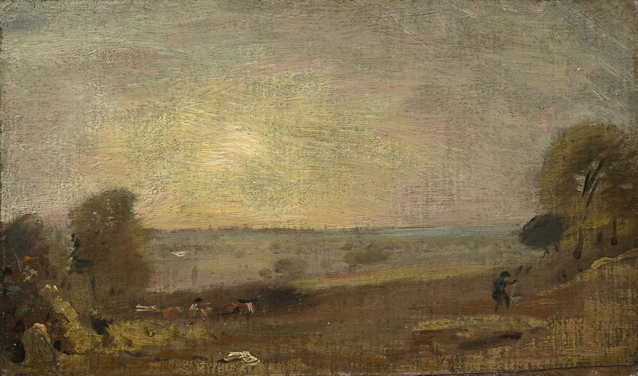 Dedham Vale az East Bergholt felé vezető úttól: Naplemente, 1810 alkotó: John Constable