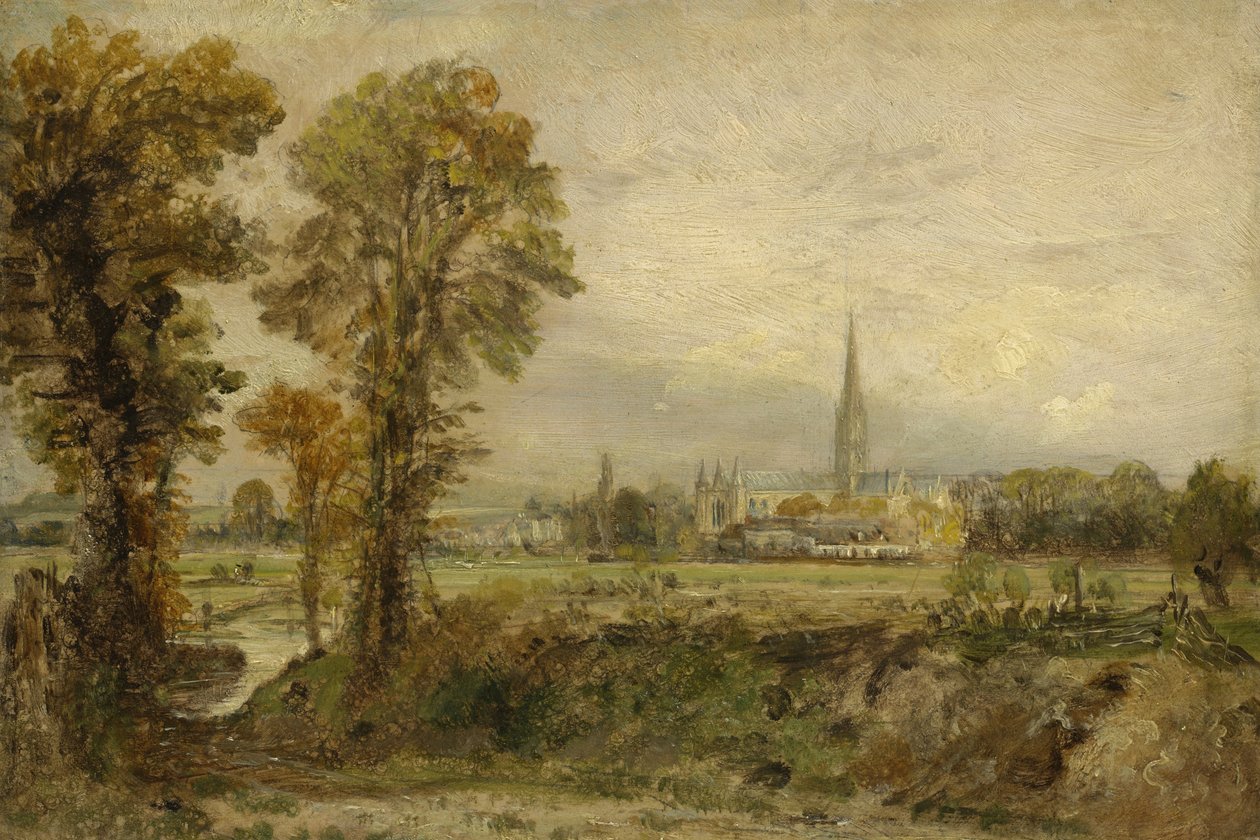 Távoli kilátás a salisburyi katedrálisra, 1821 alkotó: John Constable