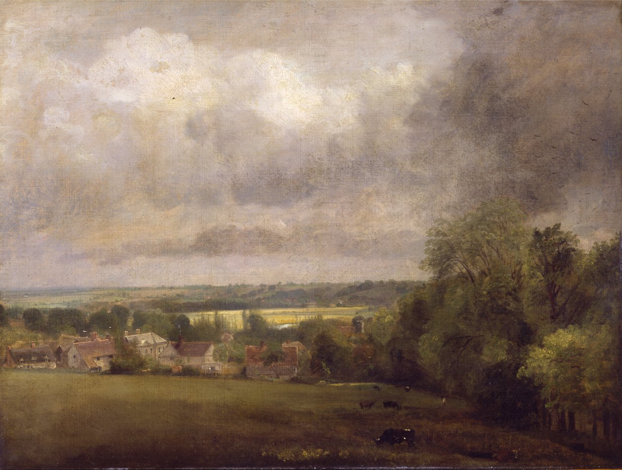 Falu a Stour folyónál alkotó: John Constable