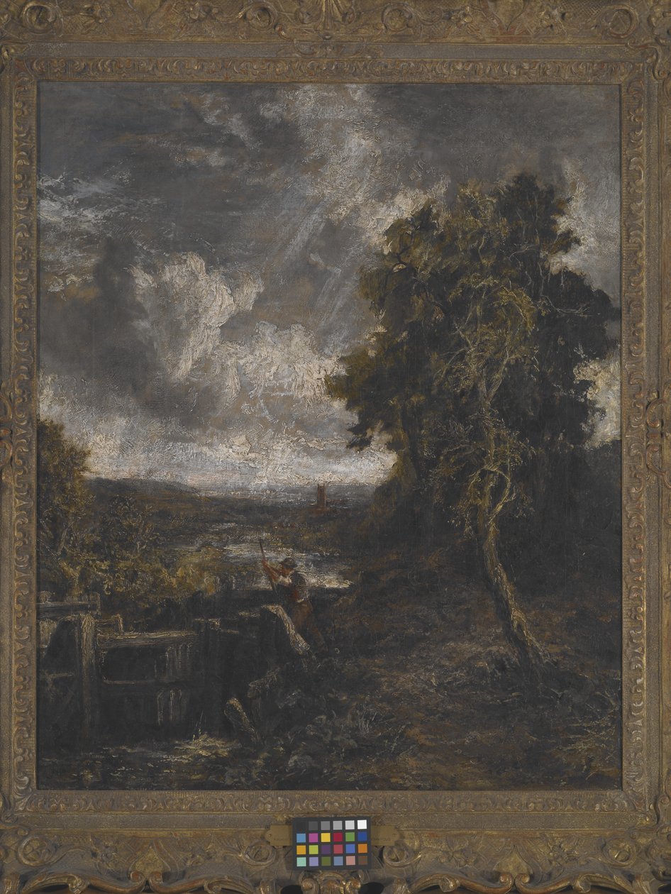 East Bergholt – Lock On Stour (olaj, vászon) alkotó: John Constable