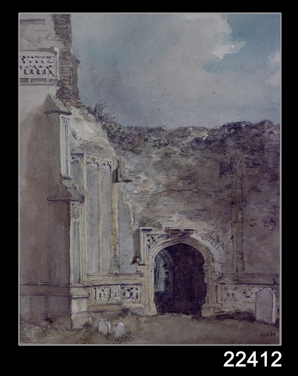 East Bergholt templom: A romtorony északi boltíve alkotó: John Constable
