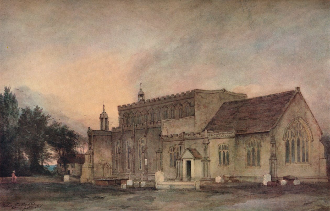 East Bergholt templom délkeletről, 1811 alkotó: John Constable