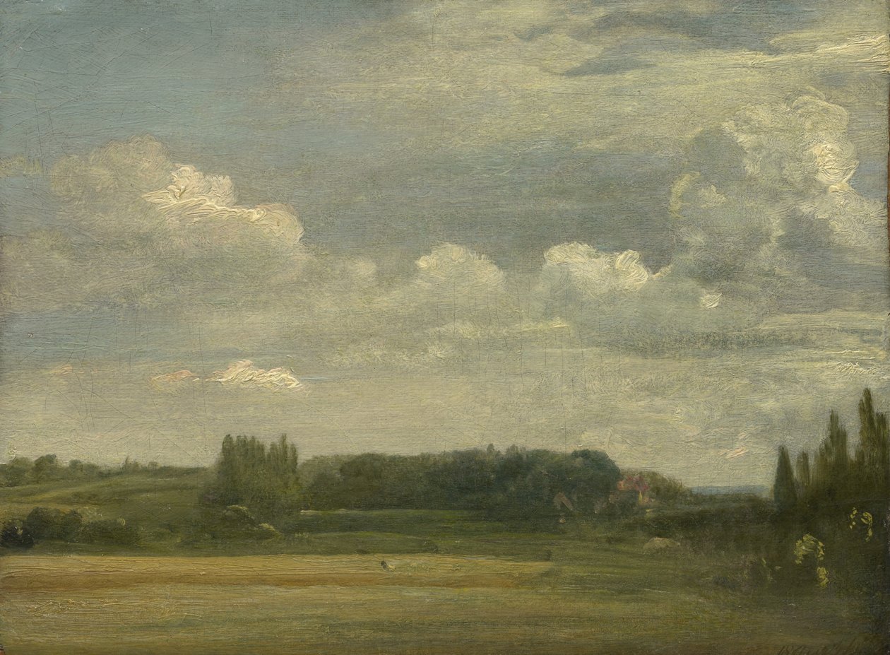 East Bergholt Common, Kilátás a paplak felé, 1813. augusztus 18 alkotó: John Constable