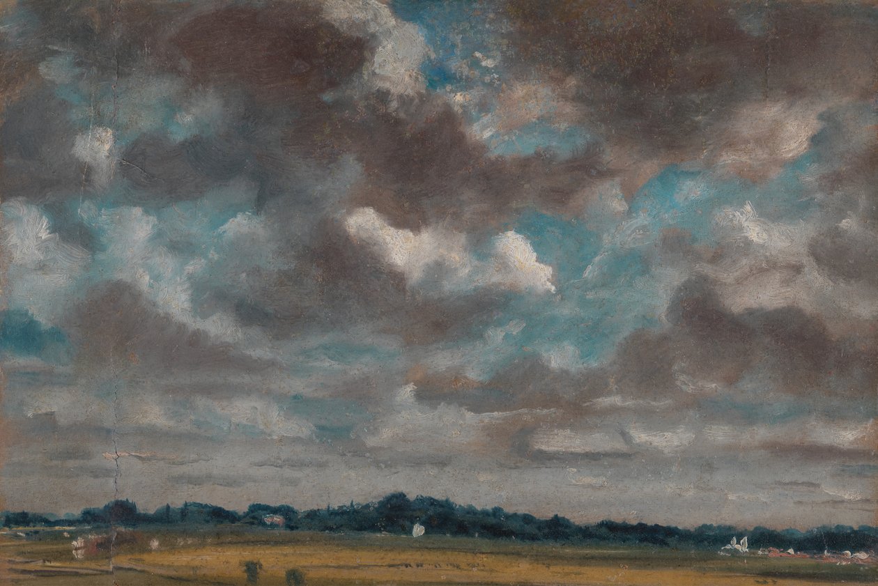Kiterjedt táj szürke felhőkkel, kb. 1821. alkotó: John Constable
