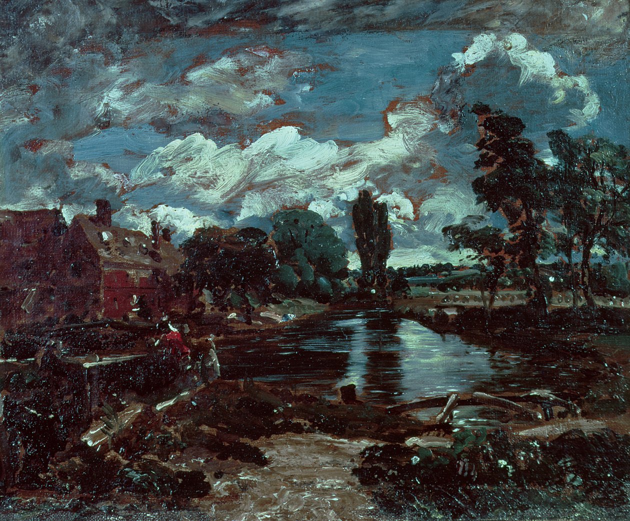 Flatford malom a Stour egyik zárából, 1811 körül alkotó: John Constable