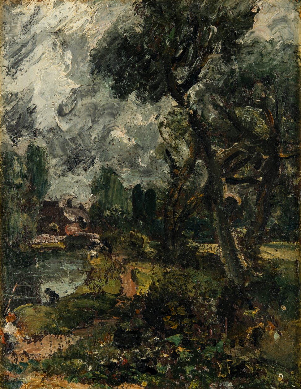 Flatford Mill a hídról, 1814-17 körül (olaj, vászon) alkotó: John Constable