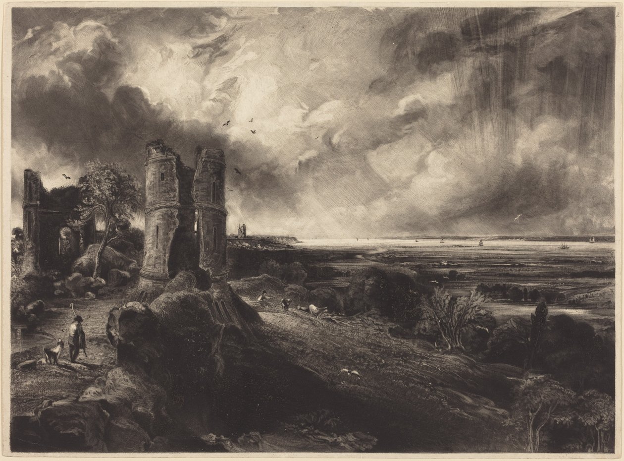 Hadleigh kastély (nagy lemez) alkotó: John Constable