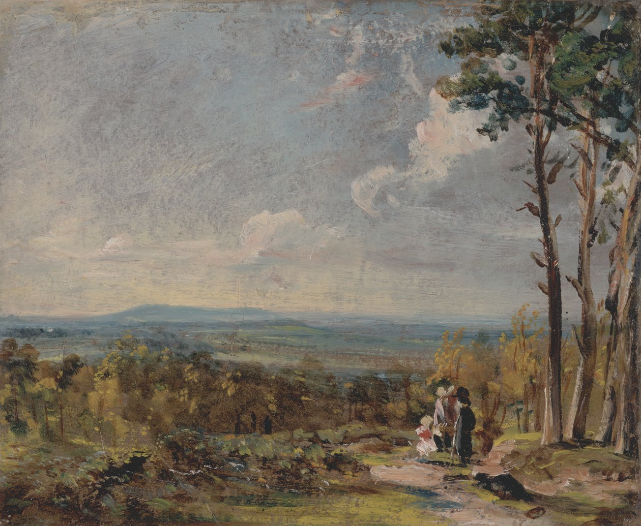 Hampstead Heath Harrow felé tekintve, 1821. alkotó: John Constable
