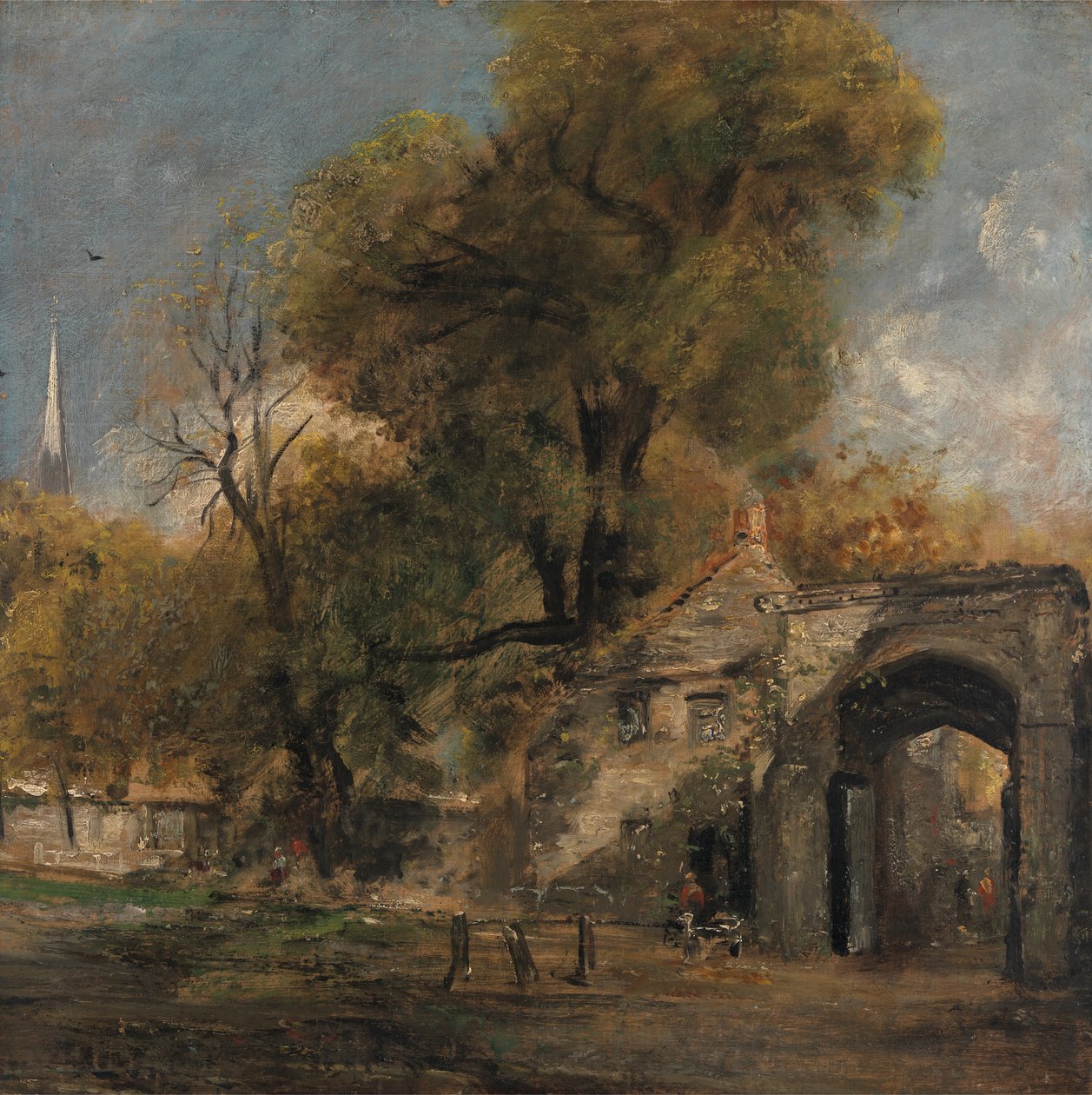 Harnham Gate, Salisbury, 1820 és 1821 között. alkotó: John Constable
