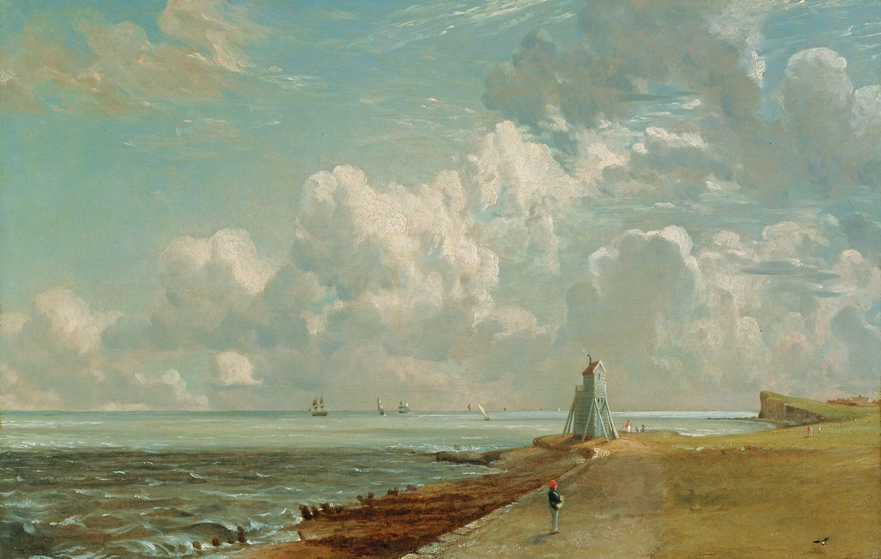 Harwich, The Low Lighthouse and Beacon Hill, 1820 körül (olaj, vászon) alkotó: John Constable
