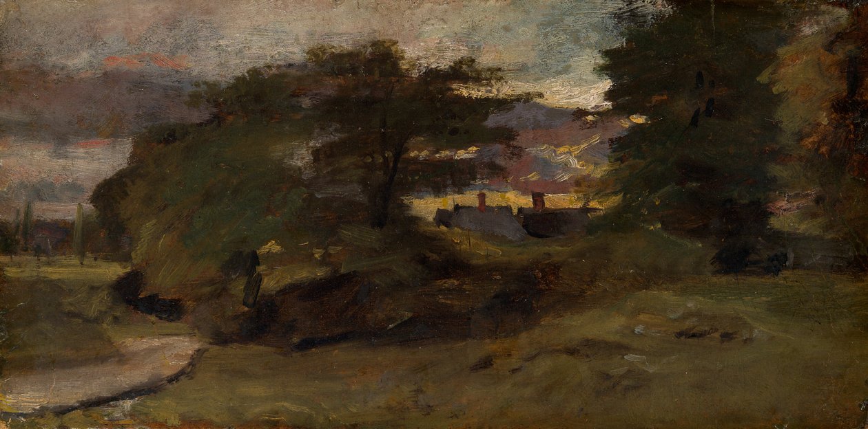 Tájkép nyaralókkal alkotó: John Constable
