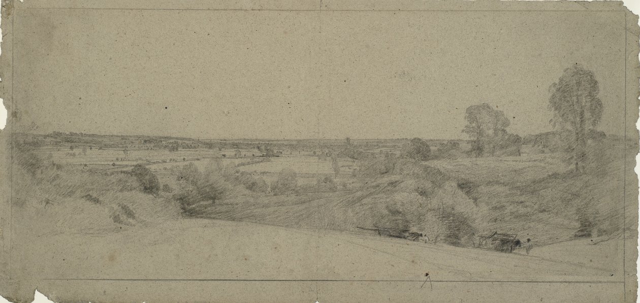 Táj, kilátással a Dedham Vale-re Langham felől nézve alkotó: John Constable