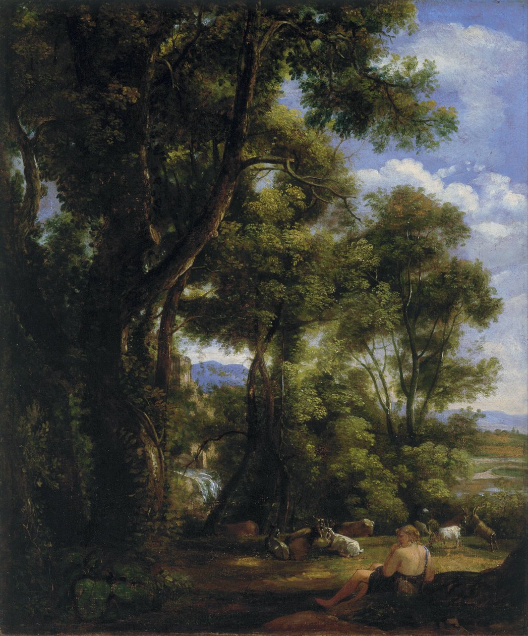 Tájkép kecskepásztorral és kecskékkel alkotó: John Constable