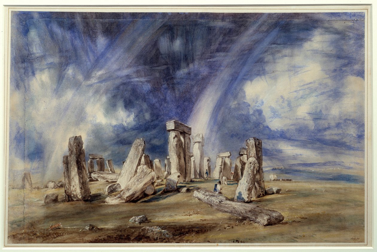 Stonehenge őskori lelőhelye (Anglia). John Constable festménye (1776-1837) alkotó: John Constable