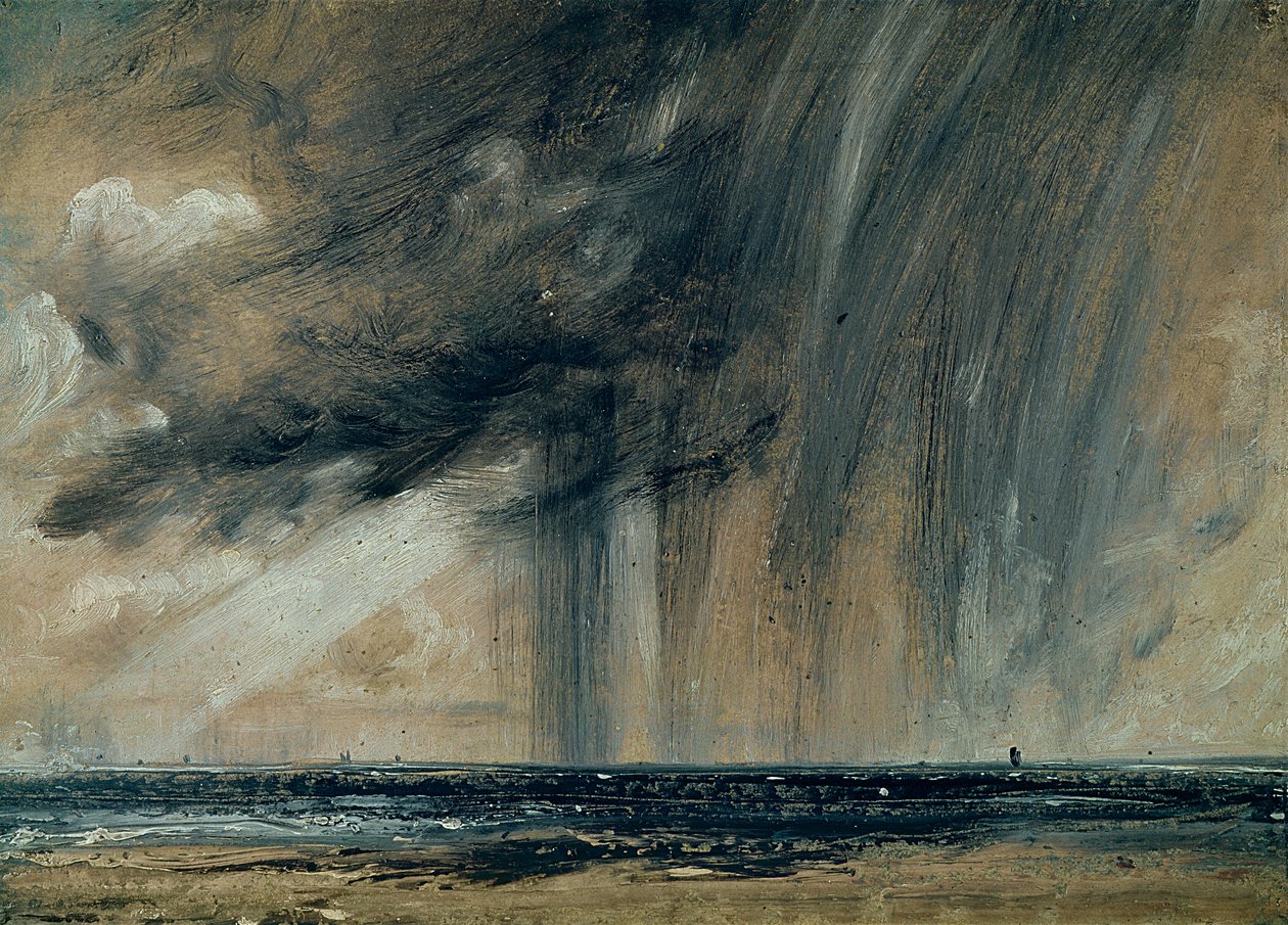 Esővihar a tenger felett, 1824-28 körül (olaj, vászonra fektetett papír) alkotó: John Constable