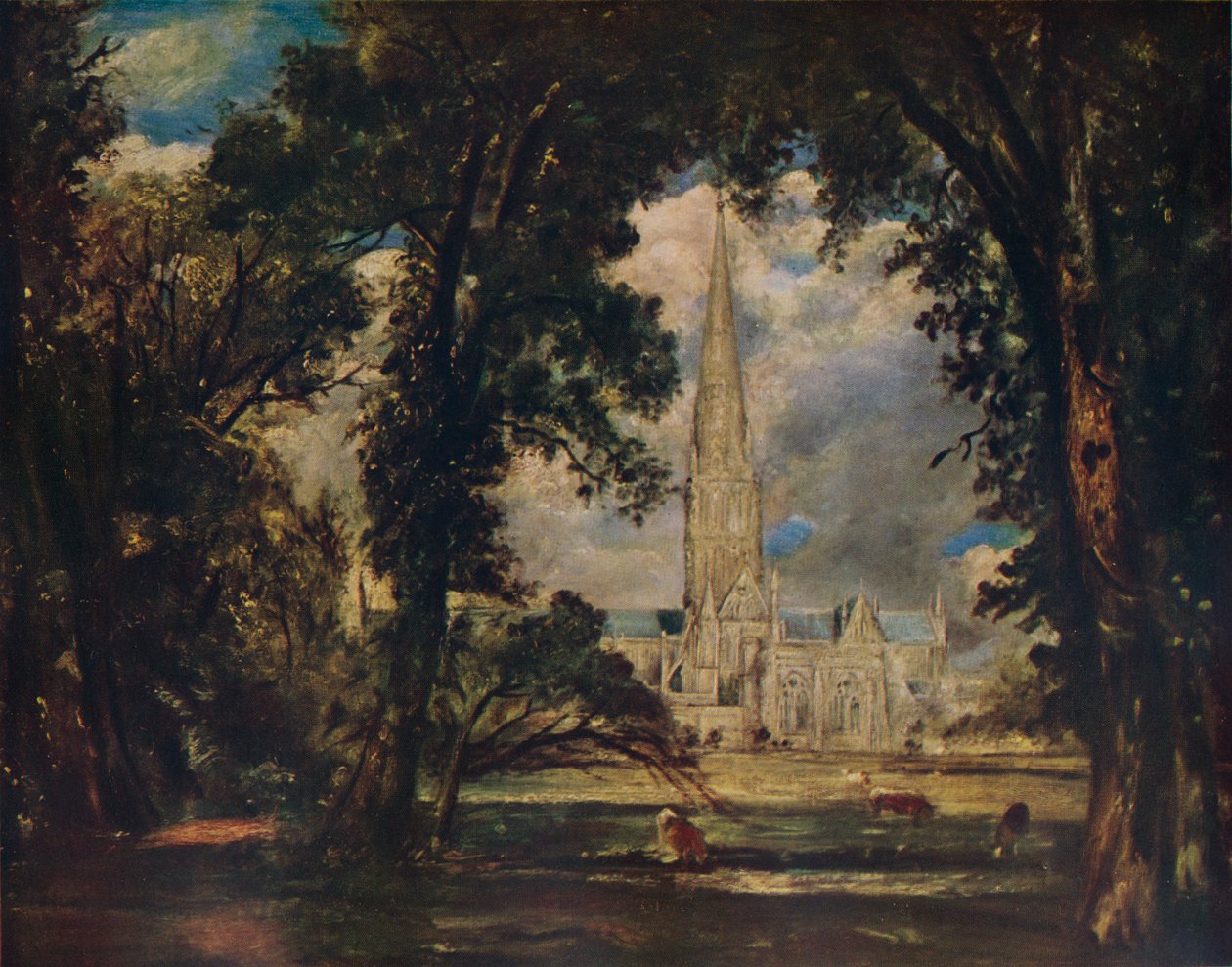 Salisbury katedrális, 1823 alkotó: John Constable