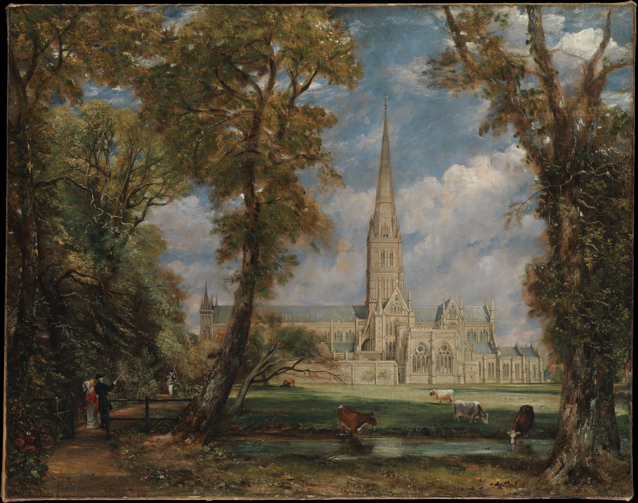 A salisbury-i székesegyház a püspöki birtokról nézve alkotó: John Constable