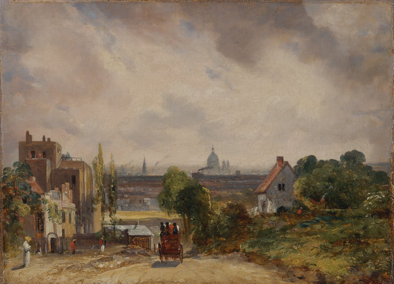 Sir Richard Steele házikója, Hampstead, 1831-1832. alkotó: John Constable