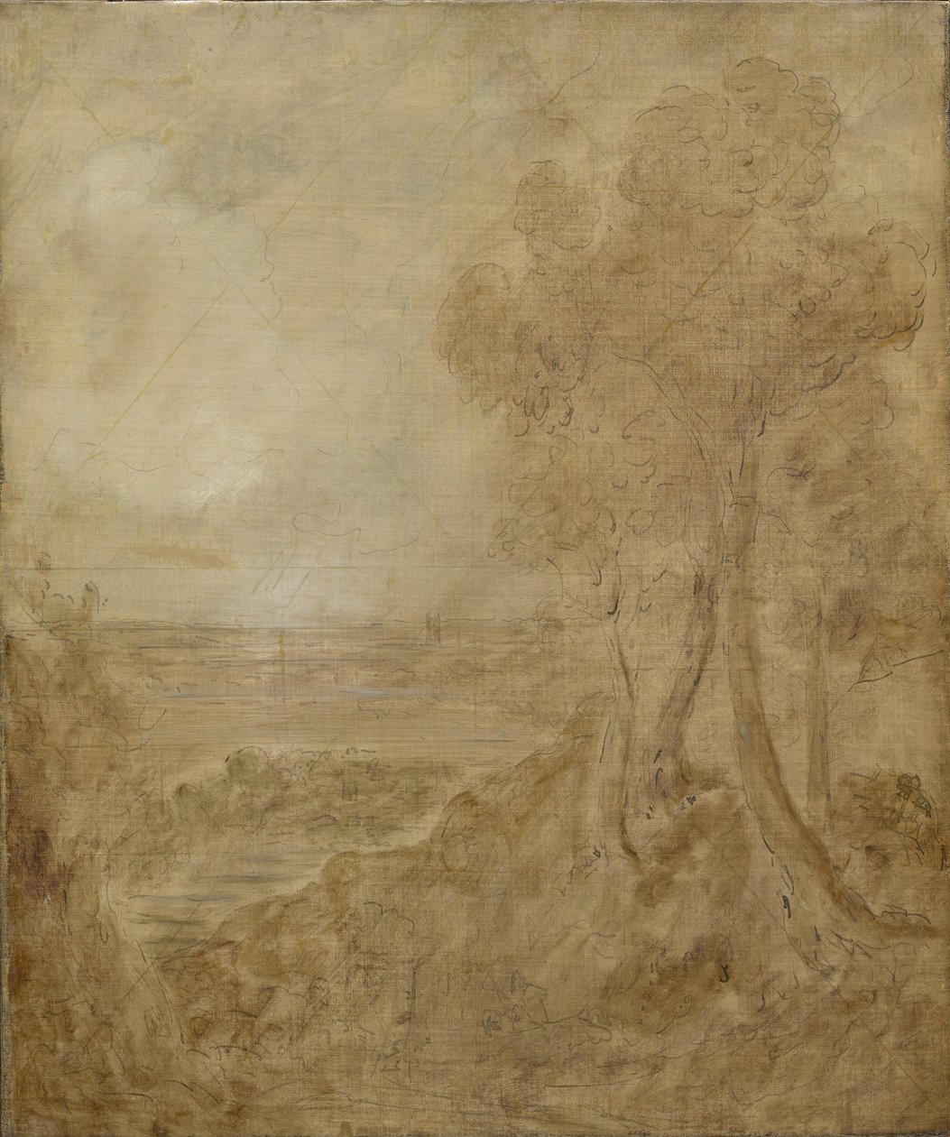 Vázlat a "Dedham Vale"-hez, 1827 körül alkotó: John Constable