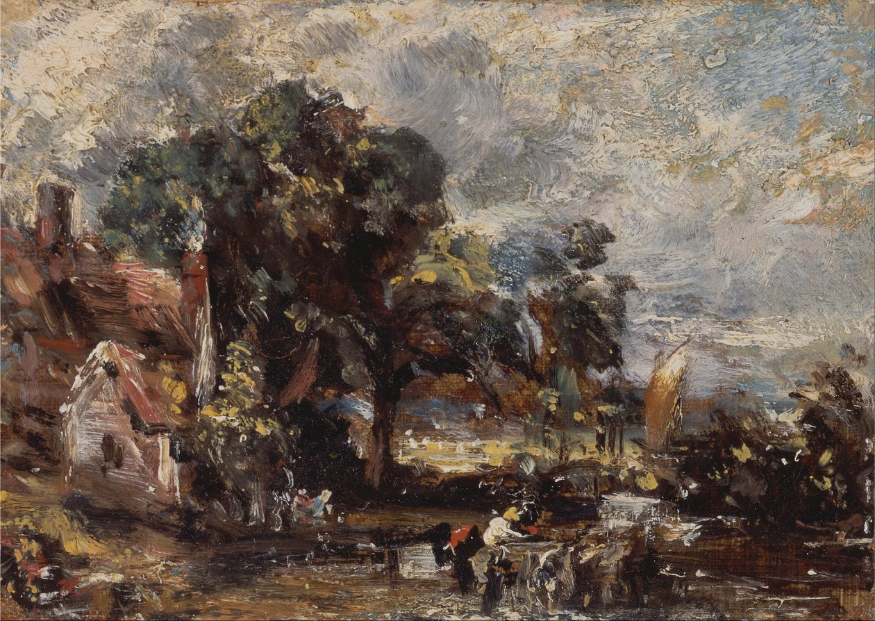 Vázlat a "The Haywain"-hez alkotó: John Constable