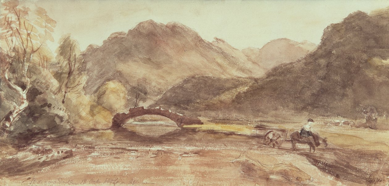 Borrowdale vázlata, 1806, délután alkotó: John Constable