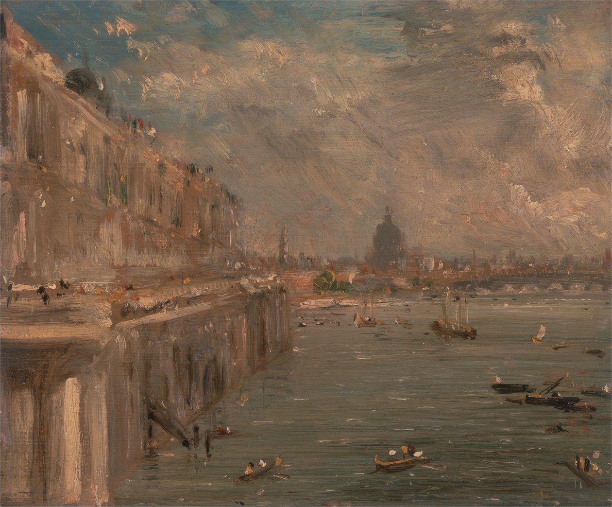 Somerset House terasz a Waterloo hídról alkotó: John Constable