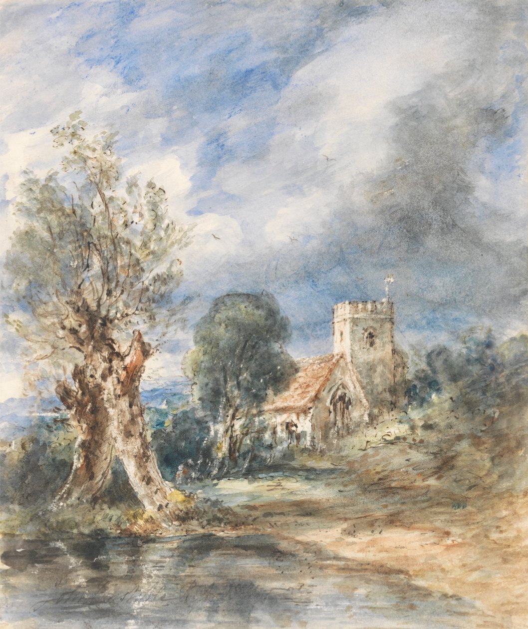 Stoke Poges templom alkotó: John Constable