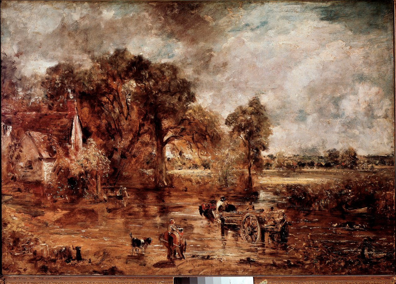 Tanulmány a „" A szénabogár"-hoz. John Constable (1776-1837) festménye 1820-1821 V. 137x188 cm London, Victoria and Albert Museum alkotó: John Constable