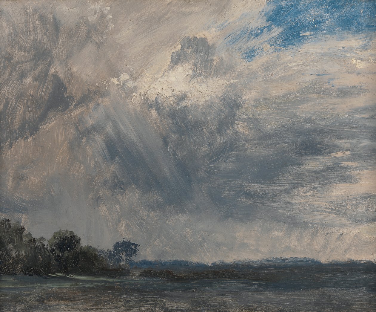 Felhős égbolt tanulmányozása alkotó: John Constable