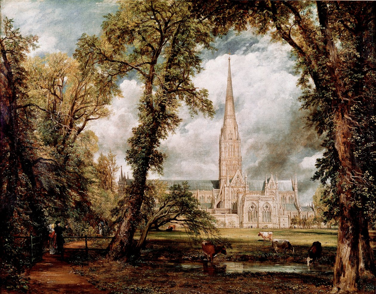 A salisburyi katedrális az Eveche kertjéből látható John Constable (1776-1837) festménye 1823 V. 87,6x111,8 cm London, Victoria and Albert Múzeum alkotó: John Constable
