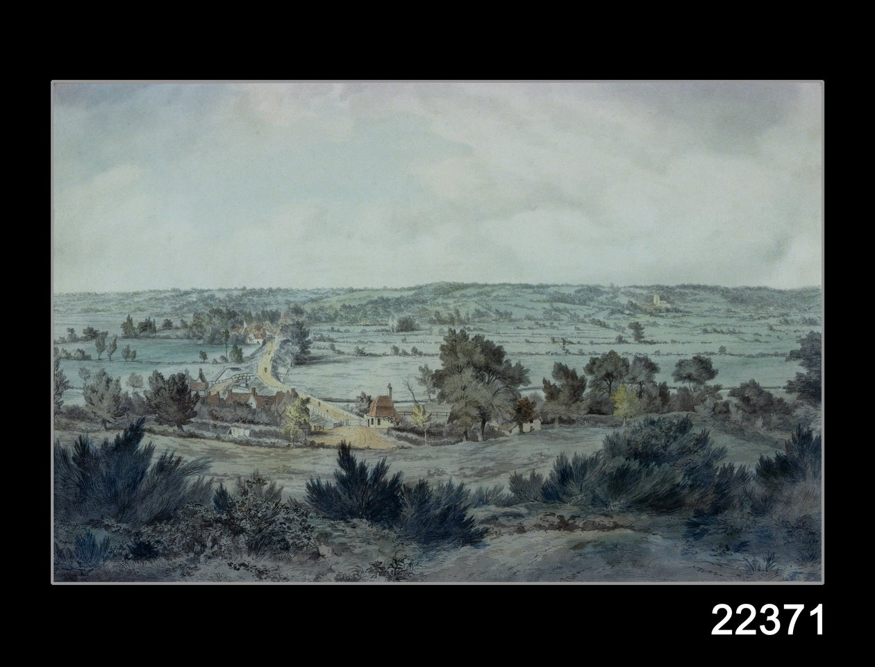 A Stour völgye, a Stratford St. Maryvel a távolban alkotó: John Constable