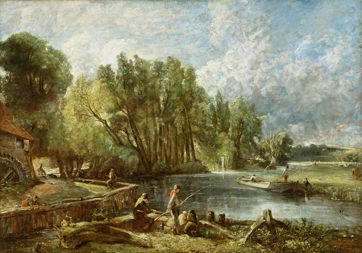 The Young Waltonians – Stratford Mill, 1819-25 körül alkotó: John Constable