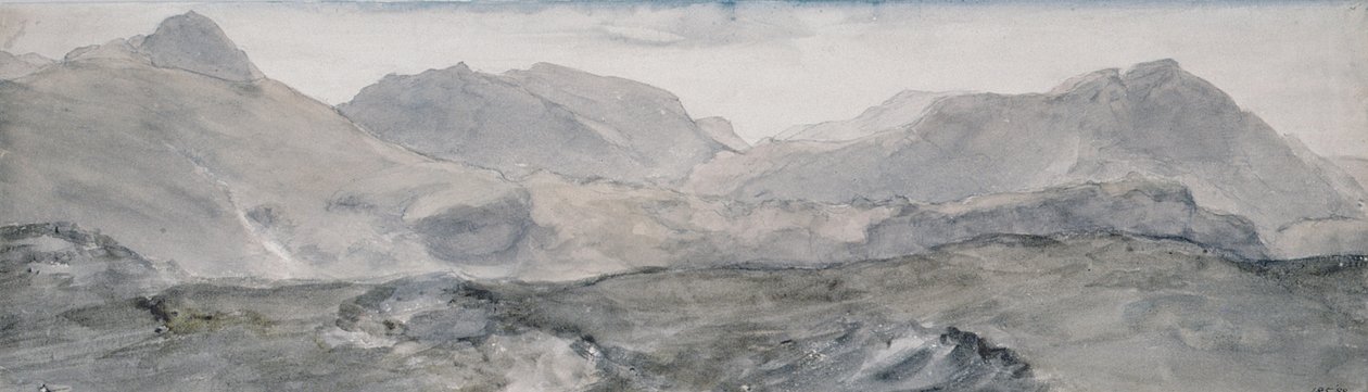 Kilátás a Honister Crag tetejéről (akvarell) alkotó: John Constable