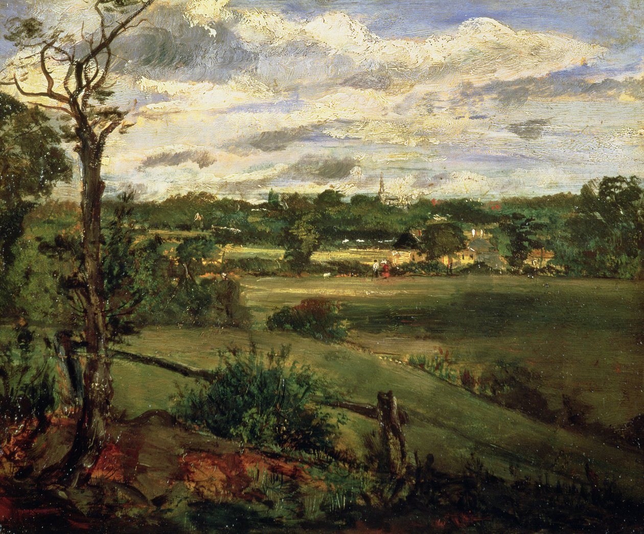 Highgate kilátása a Hampstead Heath-ről, 1834 körül (olaj, karton) alkotó: John Constable