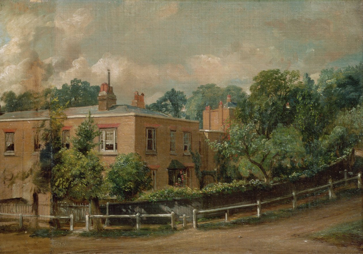 Kilátás az alsó teraszra, Hampstead alkotó: John Constable
