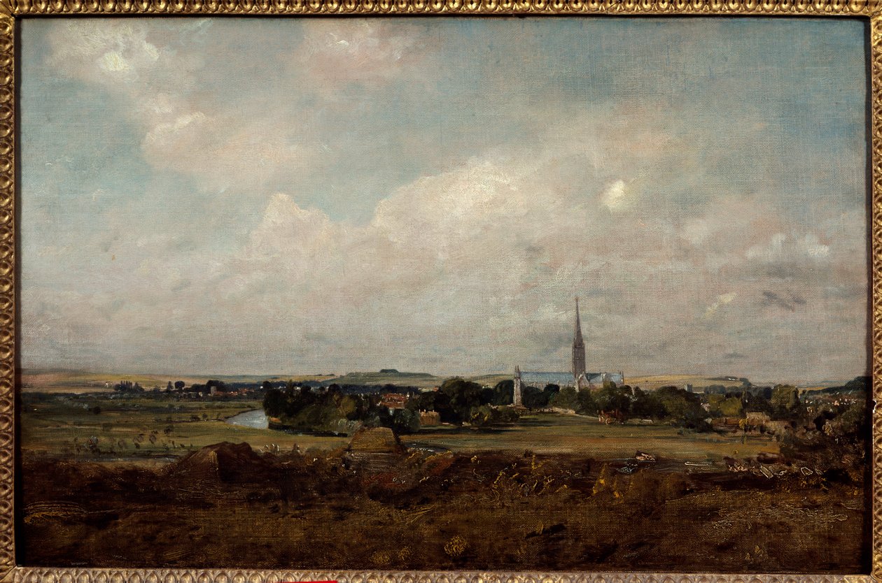 Kilátás az angliai Salisburyről John Constable (1776-1837) festménye (ec.engl.) V. 0,35x0,51 m Párizs, Musee du Louvre. alkotó: John Constable
