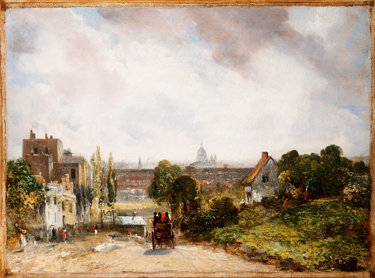 Kilátás London városára Sir Richard Steele házából, Hampstead, 1832 körül alkotó: John Constable