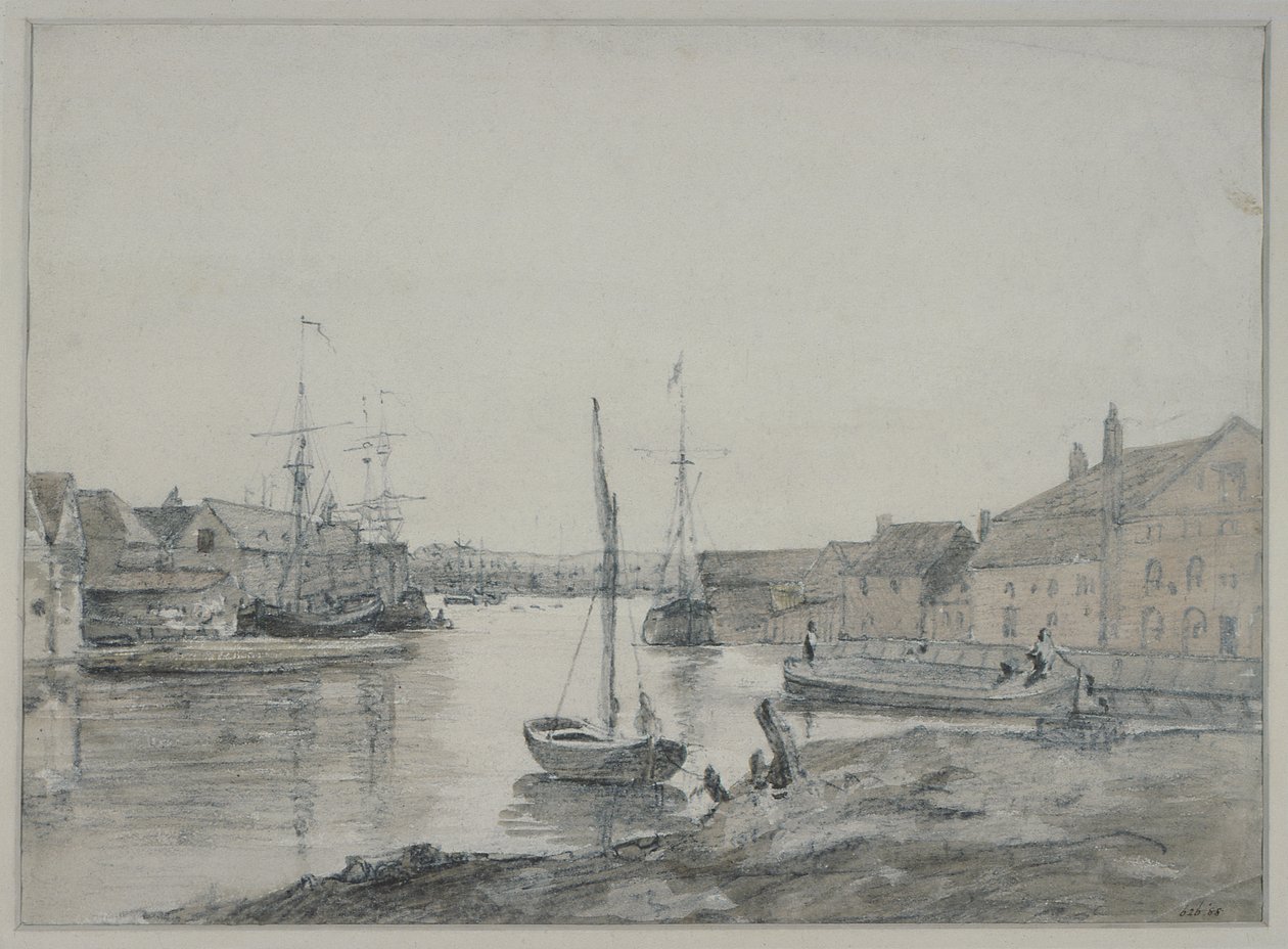 Raktárak és szállítás az ipswichi Orewellen alkotó: John Constable